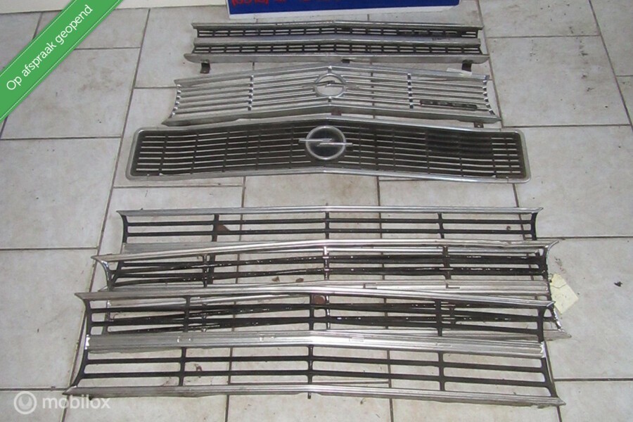 5x Grill Opel Kadett B, bj 1968 tm 1973