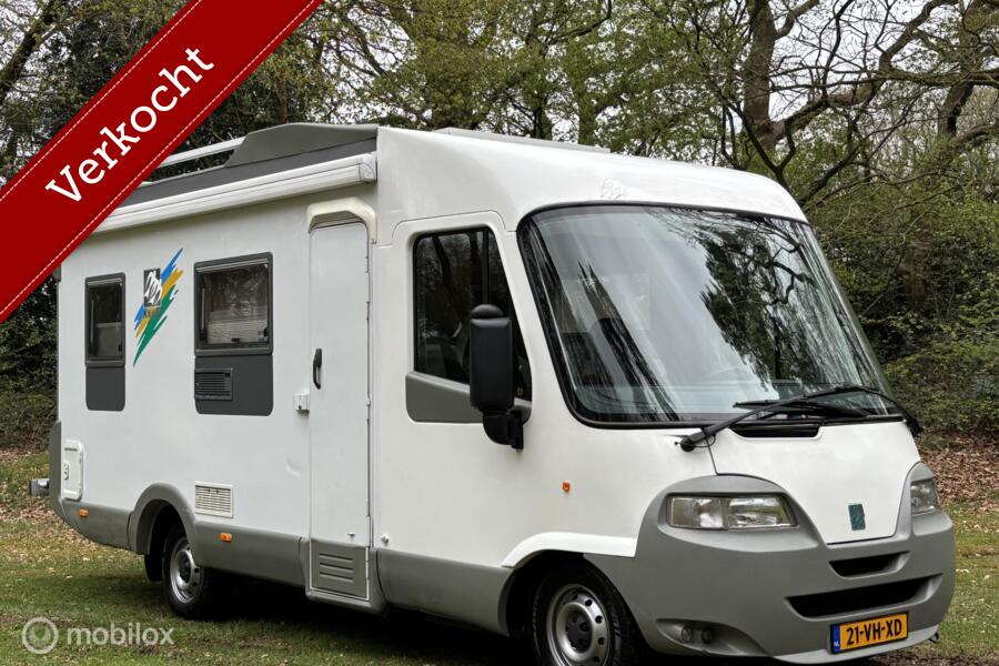 Fiat integraal Knaus Travel-liner 620 | Frans-bed | WC-Douche | LPG |  Luifel | Fiets-motor drager op chassis | Stuurbekr. | Goed onderhouden |