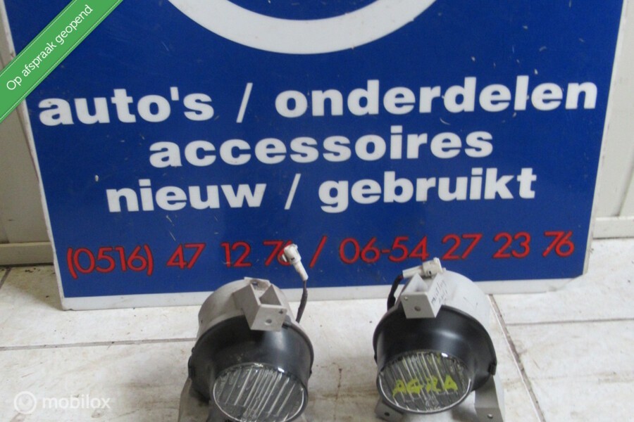 Verstraler mistlamp bermlamp in voorbumper Agila A, '00-'06