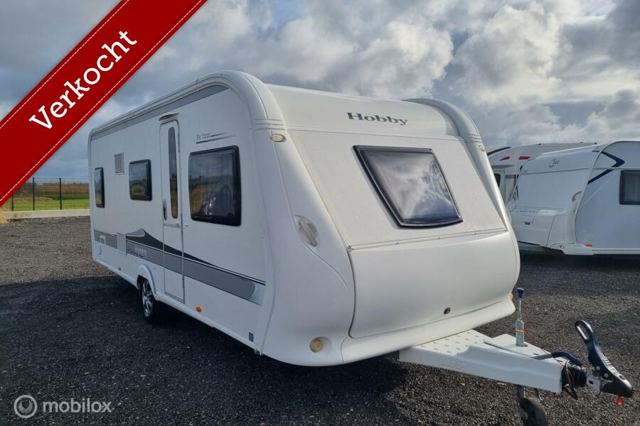 HOBBY DE LUXE 545 KMFE ,7 PERSOONS,VLOERVERWARMING,STAPELBED,DOUCHE,TOILET