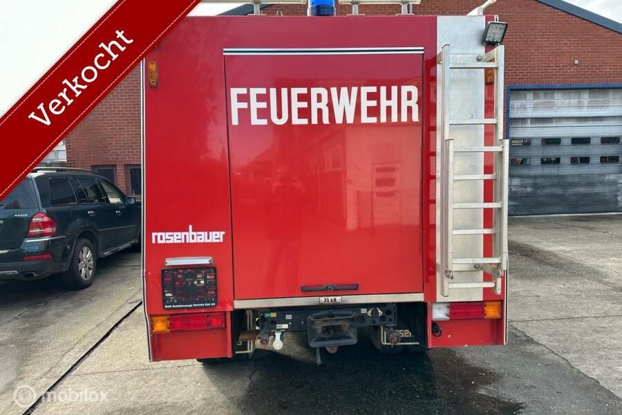 Verkocht Mercedes 814  4x4   18.056 KM brandweer Expeditie