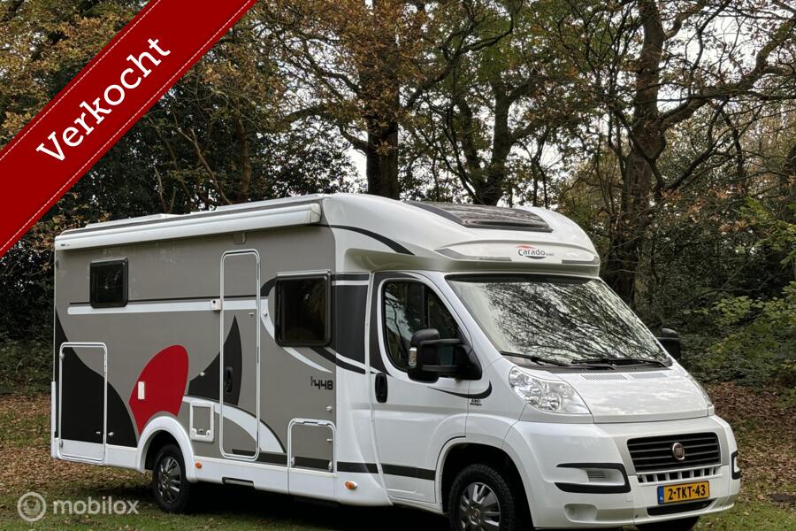 Carado (Hymer) T 448 Fiat 2.3 131pk Euro 5 | Lengte-bedden | Douche/ wc | Garage | Fiets-lift | Orig. NL | 81dkm | TOPSTAAT