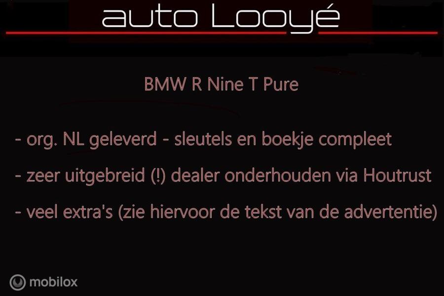 BMW R nine T Pure - NL fiets met veel extra's ! (zie tekst)