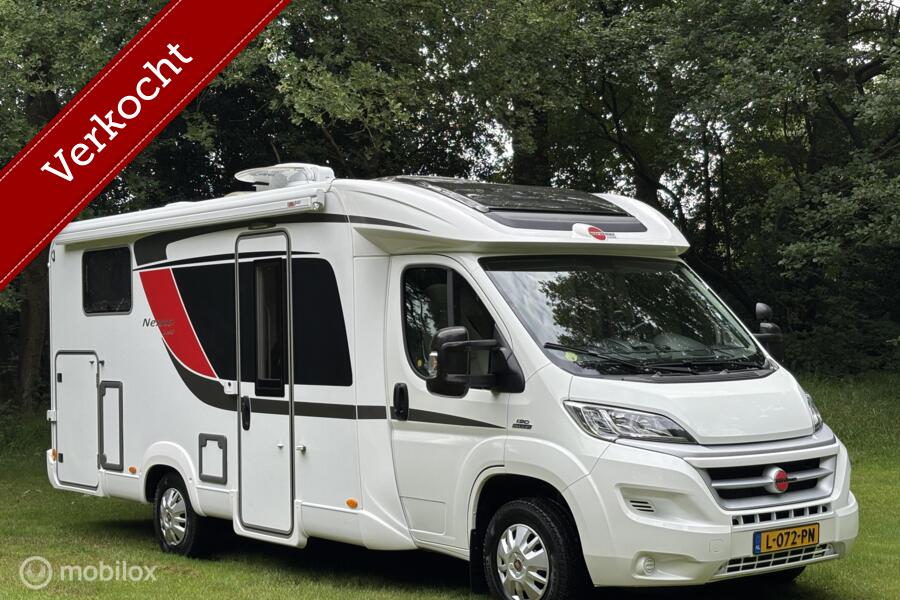 Burstner Nexxo T 690 Fiat 2.3 130pk Euro 5 | Lengte-bedden | Douche/ wc | Garage | Trekhaak | 33dkm | TOPSTAAT