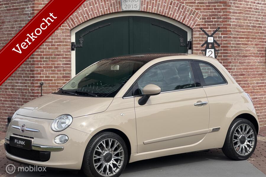 Fiat 500 0.9 TwinAir Lounge cappuccino , airco , panoramadak