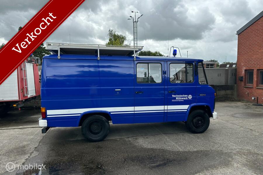 verkocht Mercedes 407 diesel 24.594 KM bouwjaar 1986