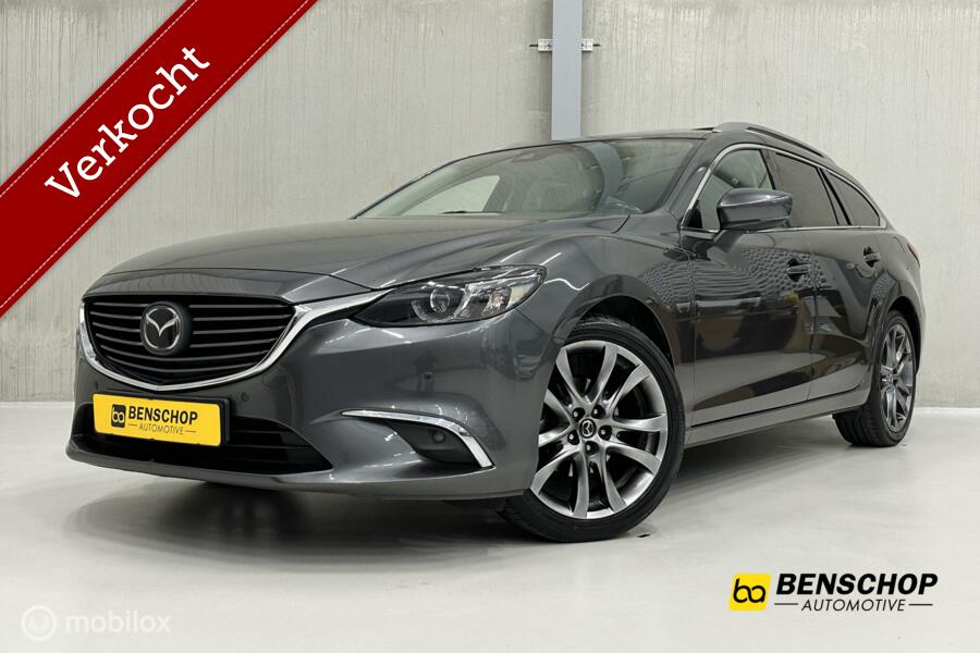 Mazda 6 Sportbreak 2.5 GT-M Trekhaak Pano Navi Bose Camera Leer