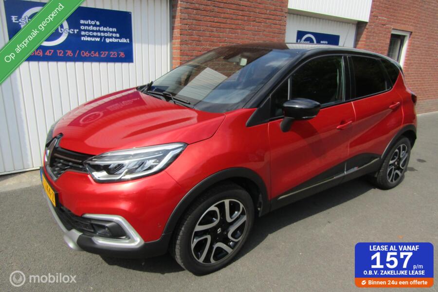 Renault Captur 0.9 TCe Intens bj:2017 142888 km rood + zwart
