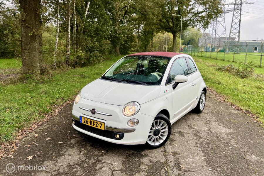 Fiat 500 Cabrio 1.2 Wit Semi-Automaat PDC Airco NAP ✅