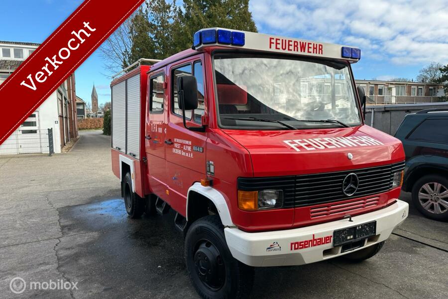 Verkocht Mercedes 814  4x4   18.056 KM brandweer Expeditie