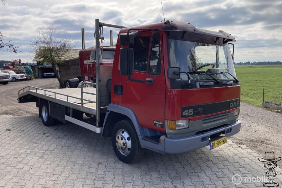 DAF 45 oprijwagen 3510 kg laad- 3500 kg trekgewicht Cummins!