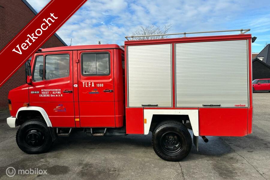 Verkocht Mercedes 814  4x4   18.056 KM brandweer Expeditie
