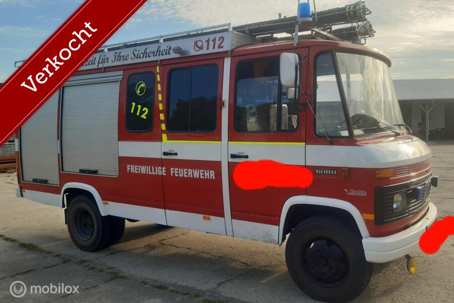 Mercedes 608 diesel 178 stahoogte brandweer camper perfect!