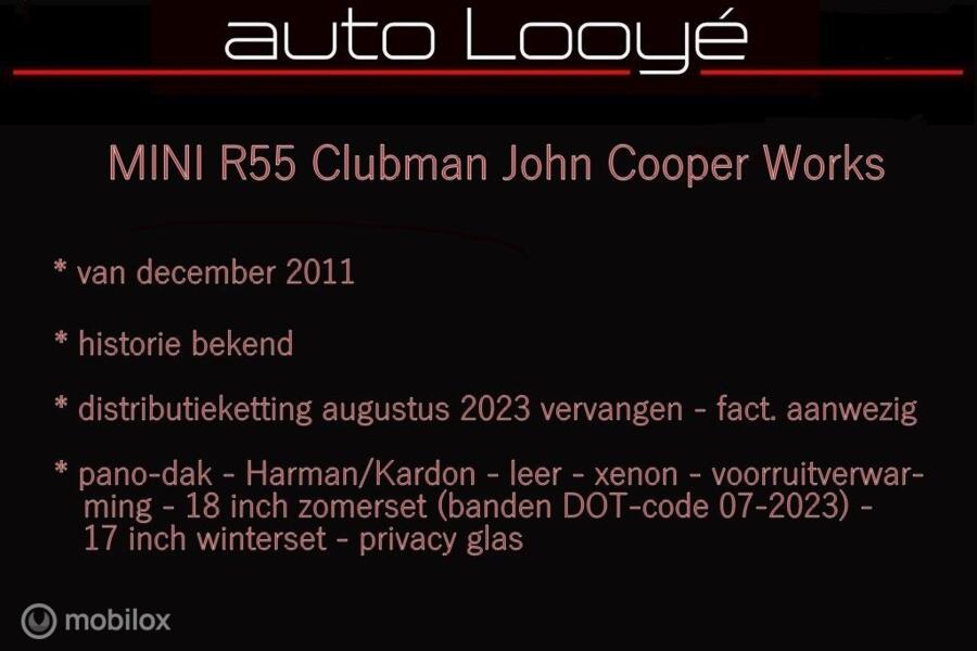Mini Clubman John Cooper Works (2e keer !)