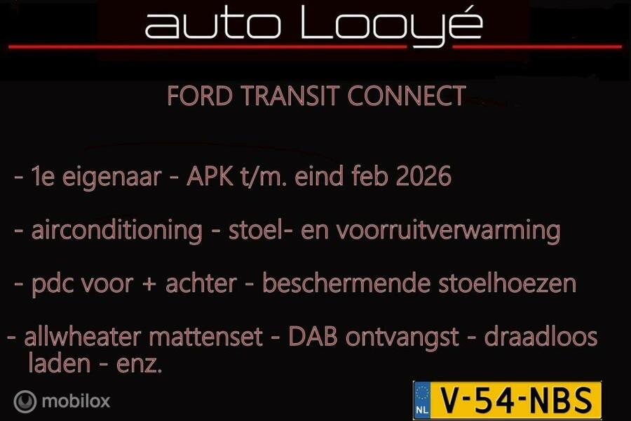 Ford Transit Connect L1 Trend, 1e eig, BPM-vrij, airco, enz.