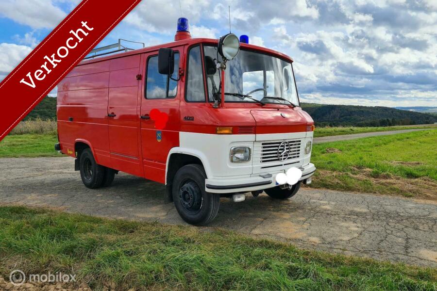 Mercedes 409 benzine 11.121 km Brandweer 1982 mrb vrij