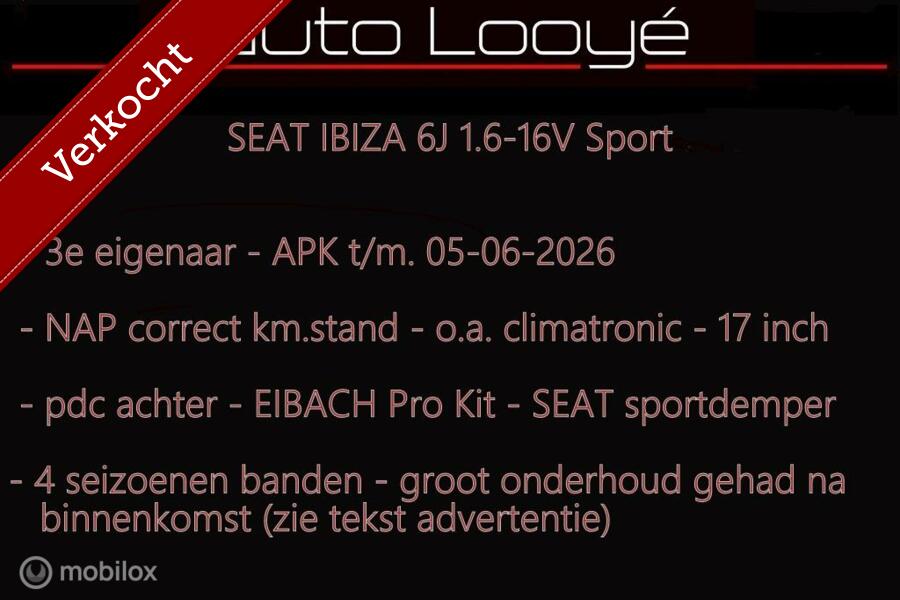 Seat Ibiza 1.6 Sport