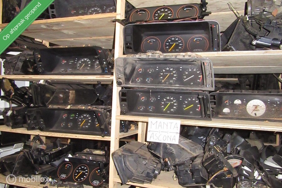 Dashboard Opel Manta Ascona SR GTE GSI, bj '70 tm '90