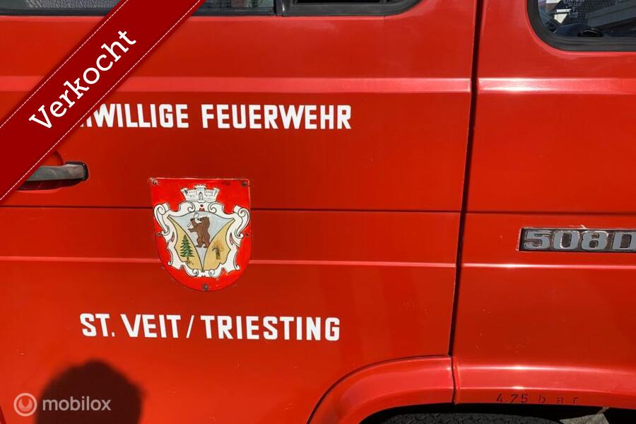 Mercedes 508 Hoog 37 d km Brandweer camper mrb vrij