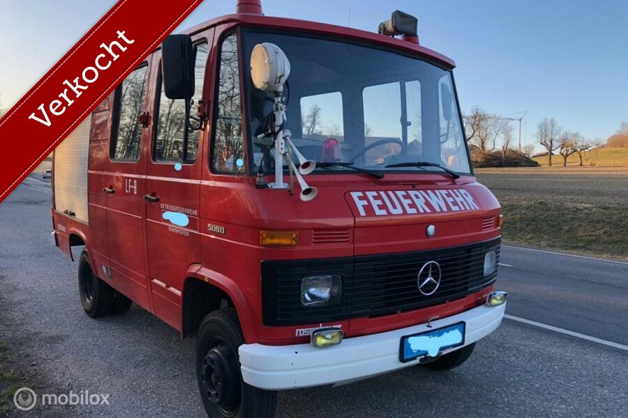 Verkocht Mercedes 508  11duizend kilometer Brandweer camper