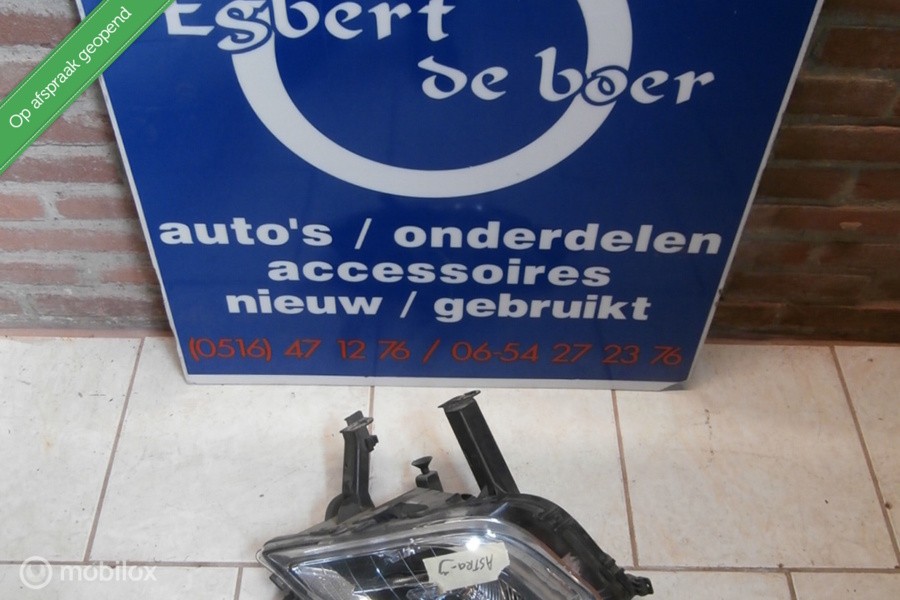 Mistlamp rechts verstraler Opel Astra J, bouwjaar t/m 2014