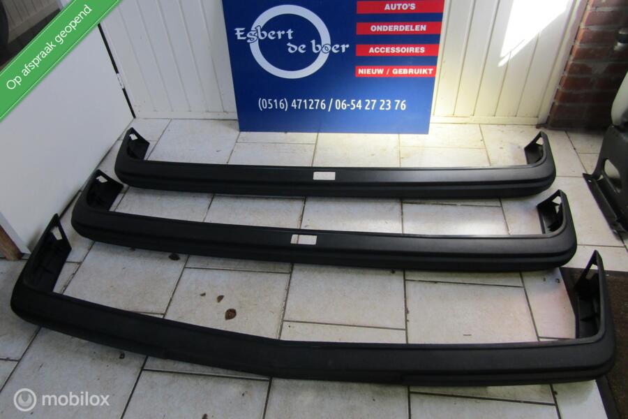 Voorbumper + achterbumper Opel Manta B1 zwart kunststof