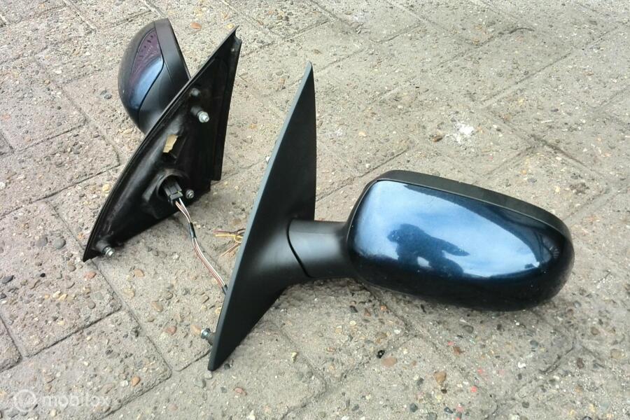 Spiegel origineel set blauw Opel Corsa 1.8 C ('00-'06)