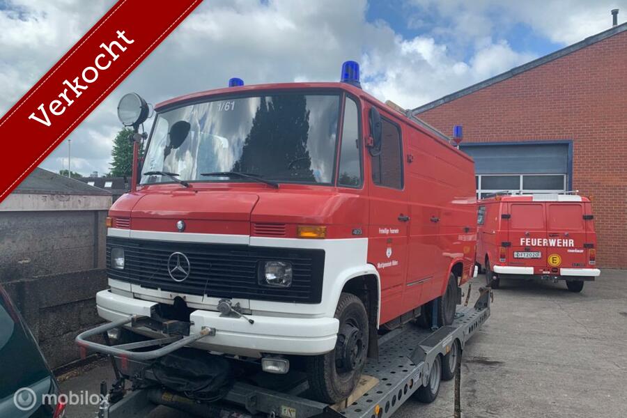 Mercedes 409 benzine 11.121 km Brandweer 1982 mrb vrij