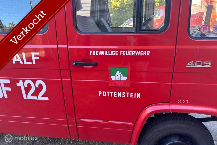 Verkocht Mercedes 409 benzine brandweer camper 1978