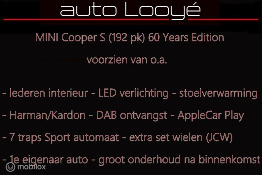 Mini Cooper S 60 Years - 1 eig - Harman/Kardon - 2e set wielen