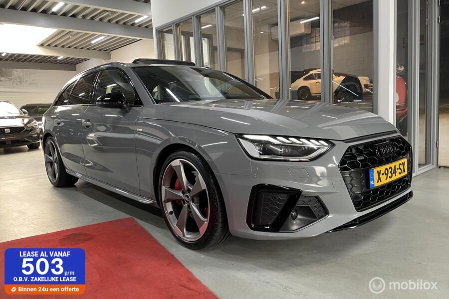 Audi A4 Avant 45 TFSI inc btw QUATTRO S-TRONIC 265PK PANO MATRIX VIRTUAL BANG OLUFSEN HEAD UP LEER NARDO GREY VOLLEDIG AUDI ONDERHOUDEN