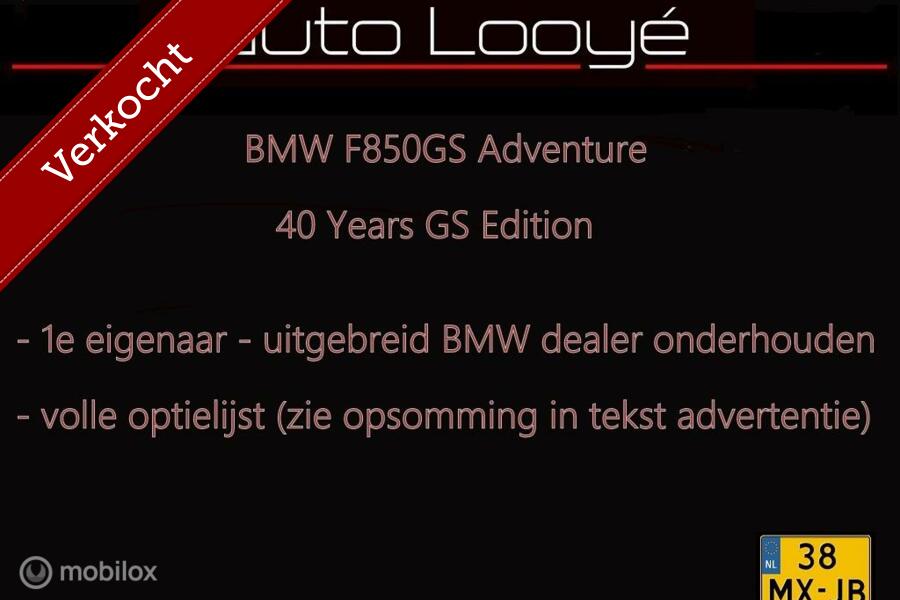 BMW F 850 GS Adventure 40 Years GS Edition