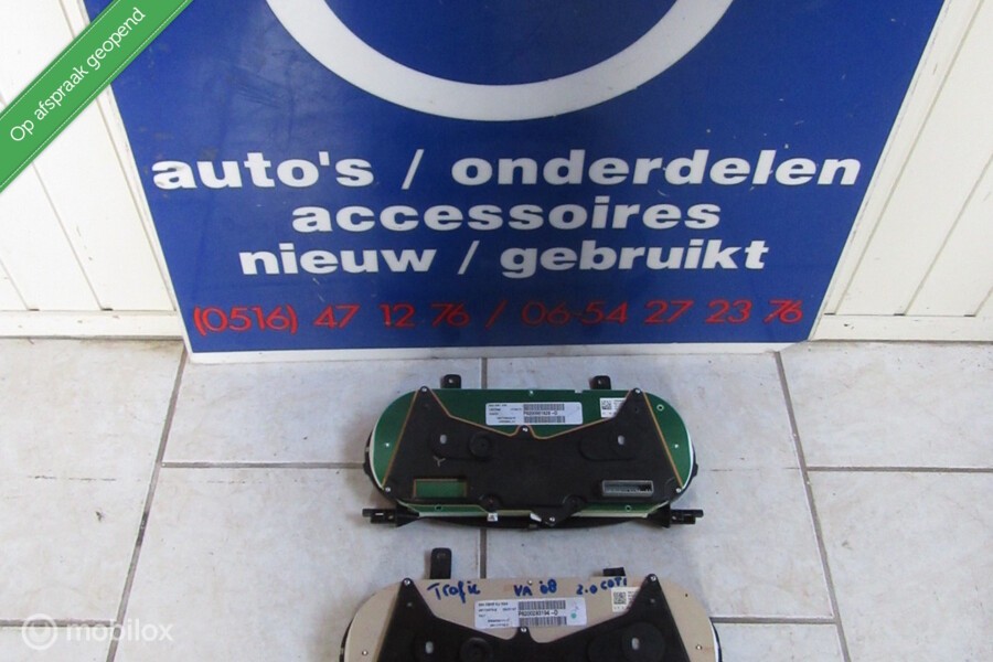 8 x Tellerklok kilometer teller Vivaro, Trafic 2001 t/m 2014