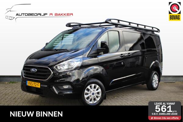 Ford Transit Custom 300 2.0 TDCI L2H1 Limited DC // Dubbele cabine | 2x Schuif | Imperiaal | Klasse 3 | Camera | Navi | CarPlay & Android Auto