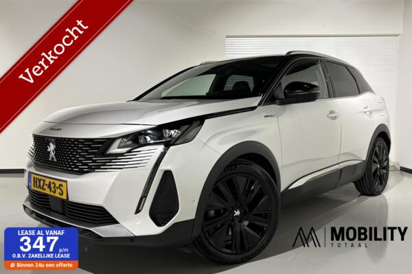 Peugeot 3008 1.6 HYbrid4 300PK GT|Black Line|Panodak|Leder|4x4|360|Carplay|Navi|PDC|ACC|Side assist|Lane Assist| Night Vision|