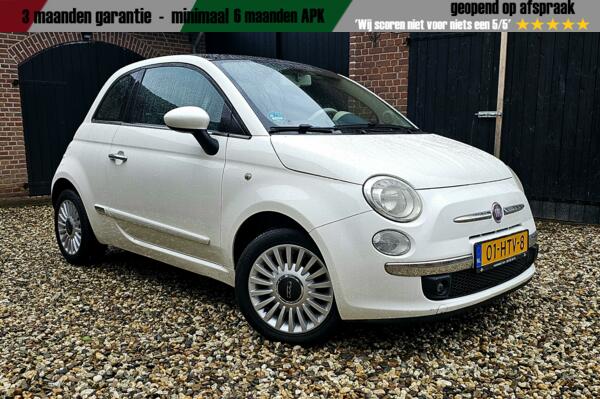 Fiat 500 1.2 Lounge | Automaat | Panorama | Airco | 3m garan