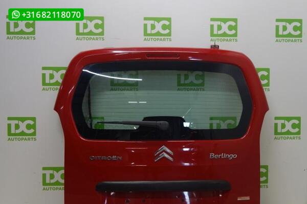Peugeot Partner ('08-'19) Achterklep rood met ruit