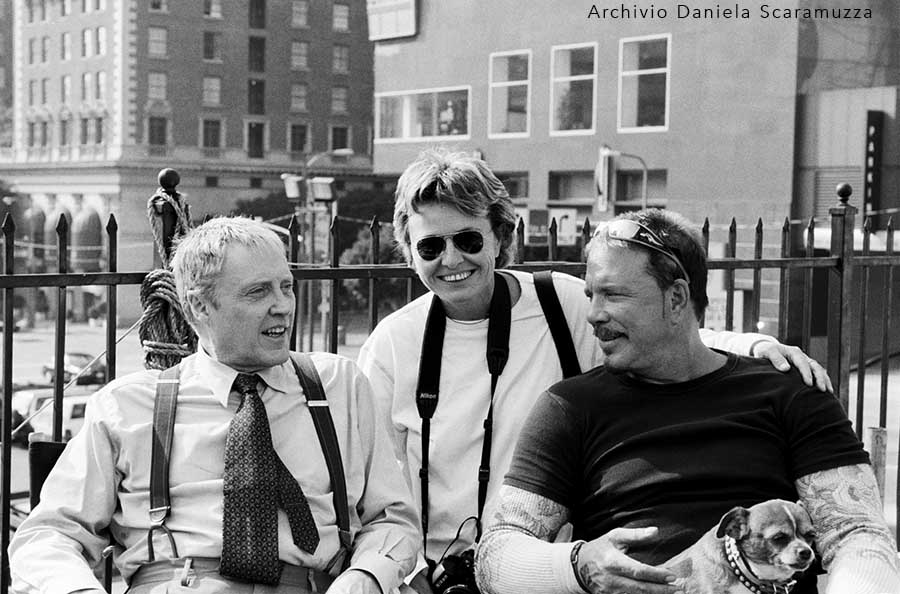 Christopher Walken, photographer Daniela Scaramuzza & Mickey Rourke