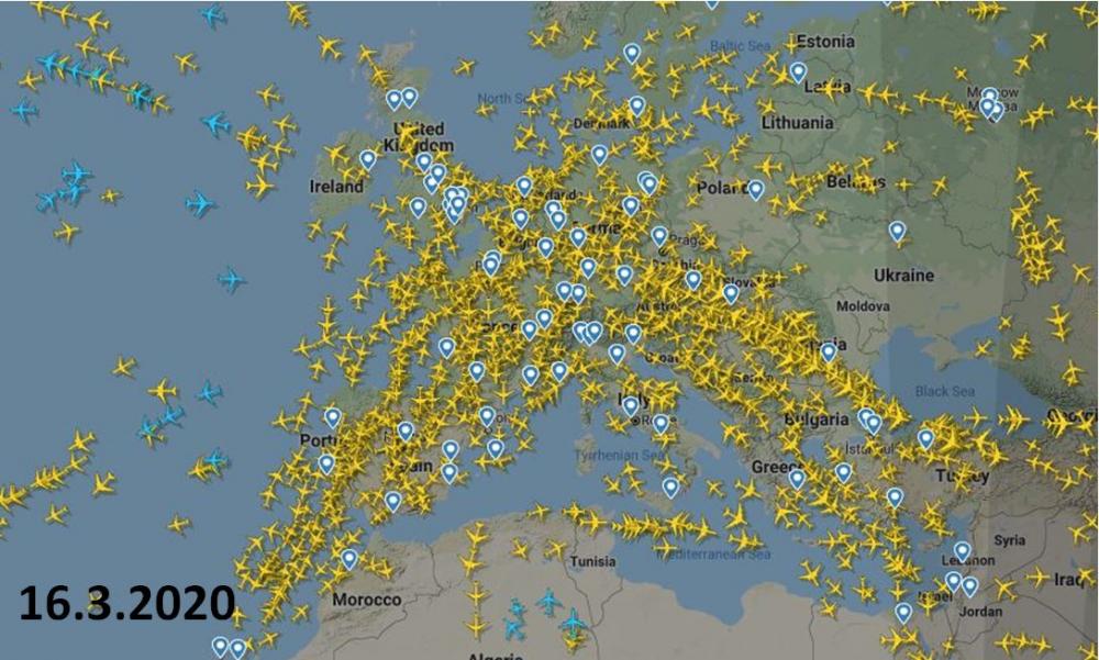 Flugverkehr Corona