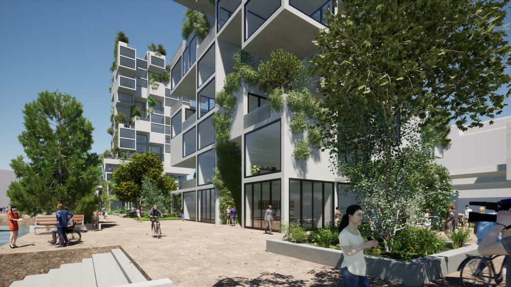 Haus das an Tetris erinnert