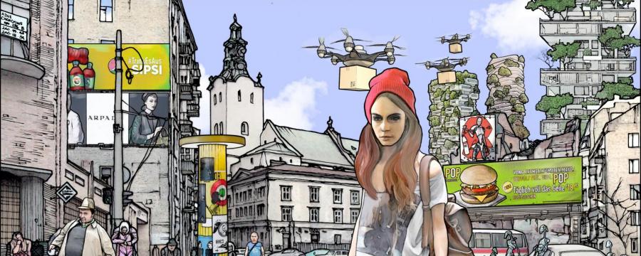 Illustration Baukulturreport globales Szenario