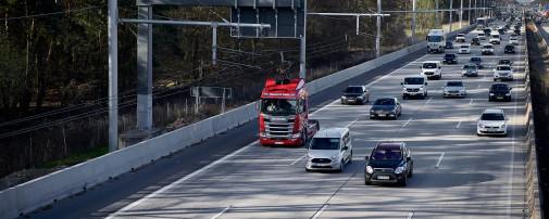 scania elektrifizierte Straßen a3bau