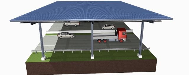 Photovoltaik-Überdachung auf Autobahnen