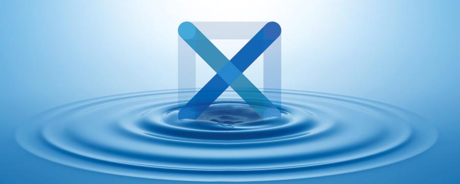 Ein X im Wasser