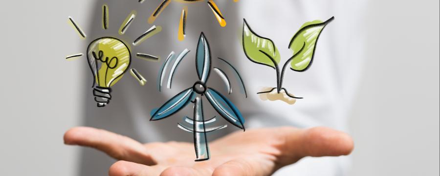 Symbole für Erneuerbare Energien