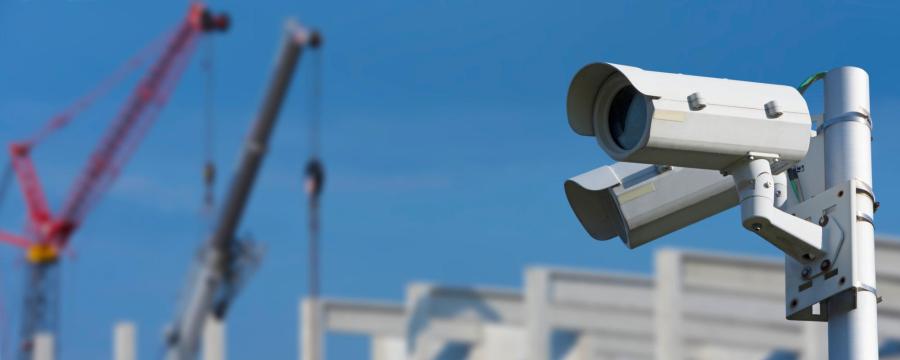 Kameraüberwachung auf einer Baustelle