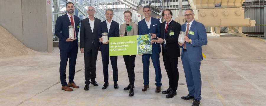 Eröffnung des Gips zu Gips Recyclingwerkes