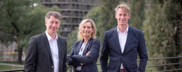 (v. l. n. r.): Das Vorstandsteam des Vereins Stadtteil Graz Reininghaus: Mag. Alexander Daum, DI Birgit Leinich und Dr. Florian Stadtschreiber.