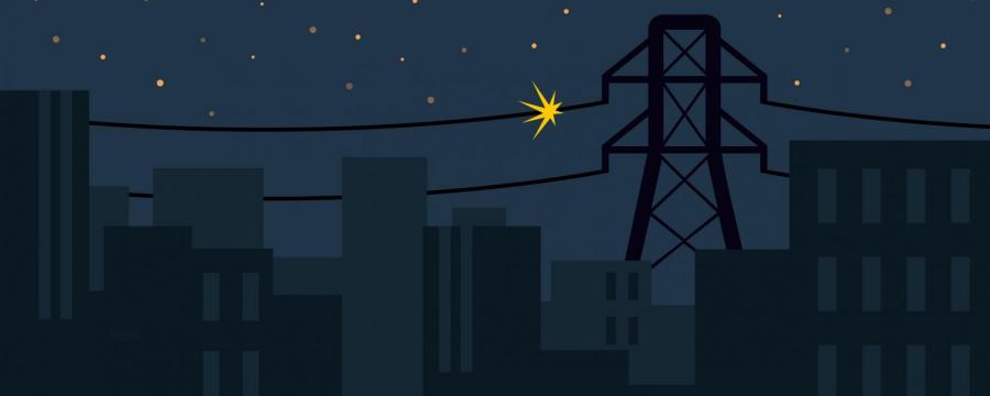 dunkle Stadtsilhouette