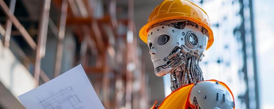 Humanoider Roboter am Bau